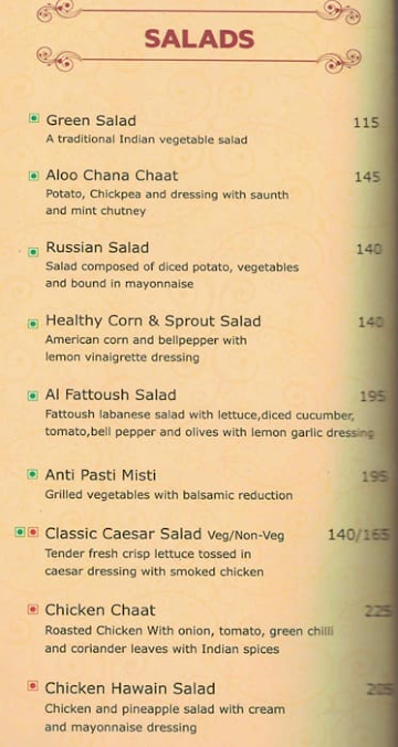 Mint Spice Route menu 