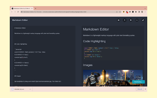 Markdown Editor for Chrome