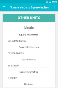 Square Yards to Square Inches - náhled