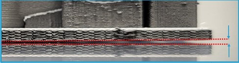 Figure 8: Crack after sintering process