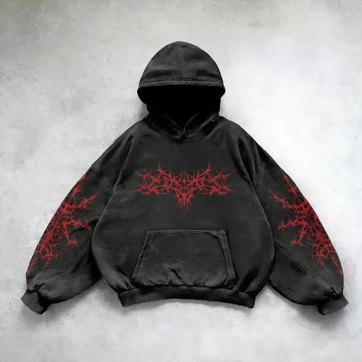 Title 4, Vintage Skull Pattern Sweater Pullover Hoodie, ...