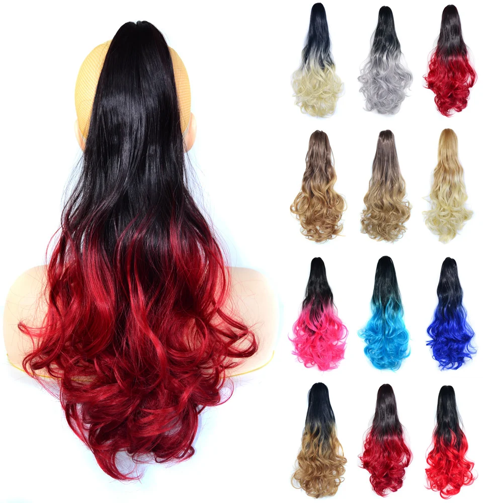 Title 3, Peruca de cabelo longo cacheado colorido femini...