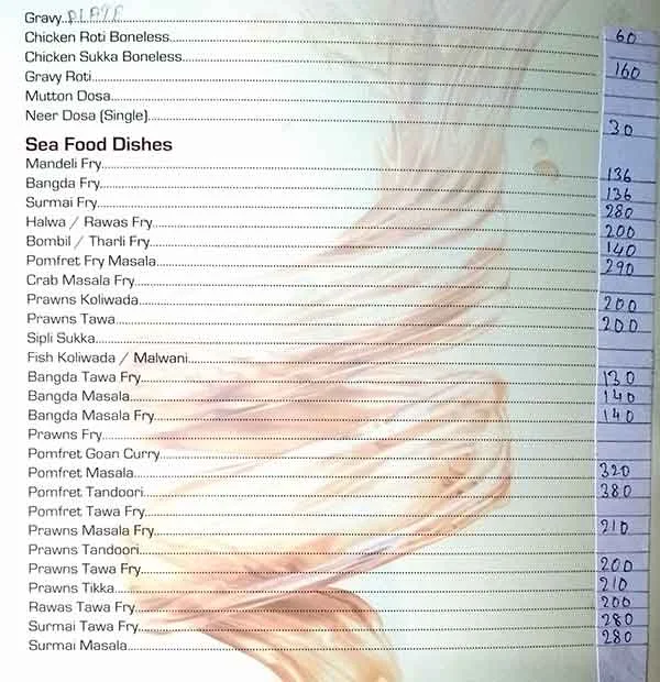 Hotel Swagath menu 