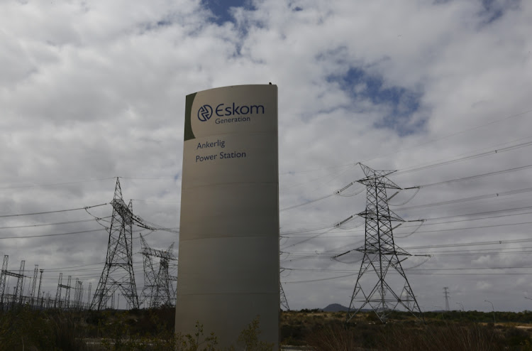 Pylons carry electricity from a sub-station of state power utility Eskom outside Cape Town in this picture taken March 20, 2016. Picture: REUTERS / MIKE HUTCHINGS