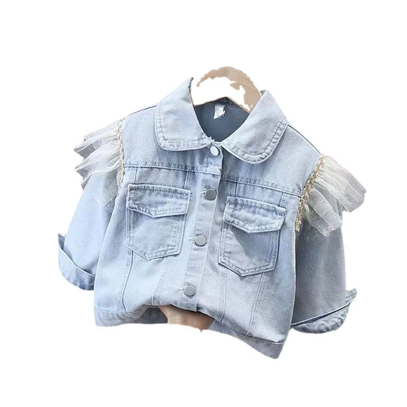 Title 10, Dames denim cardigan met lange mouwen en enkele...