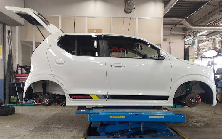 アルトワークスのテイン車高調・TEIN車高調・テインフレックスZ・足回り交換に関するカスタム事例の投稿画像3枚目