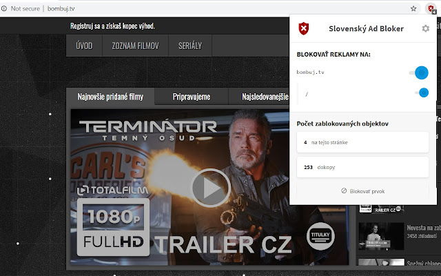 Slovenský Ad Blocker chrome extension