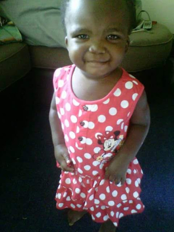 Ronewa Matshinyatsimbi went missing in December 2013 at Dunnotar Military Base in Springs in Gauteng when she was just 18-months-old.