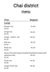 Chai District menu 1