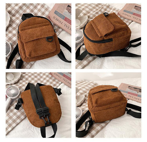 Title 7, Small Corduroy Backpack Fashion Primary And Sec...
