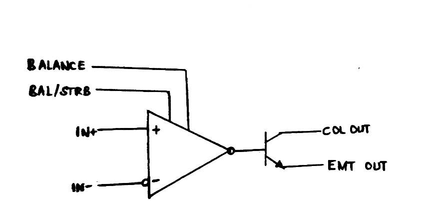 A simplified schematic diagram of LM311