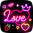 Sparkling Neon Heart Wallpaper icon