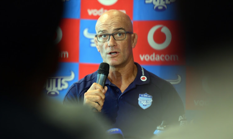 The Bulls head coach John Mitchell speaks to reporters during the team's training session and press conference at Loftus Versfeld on February 22, 2018 in Pretoria, South Africa.