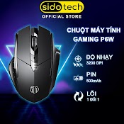 Chuột Gaming Không Dây Bluetooth Sạc Pin Sidotech Inphic P6W Tắt Âm Silent Phù Hợp Dân Văn Phòng Và Game Thủ