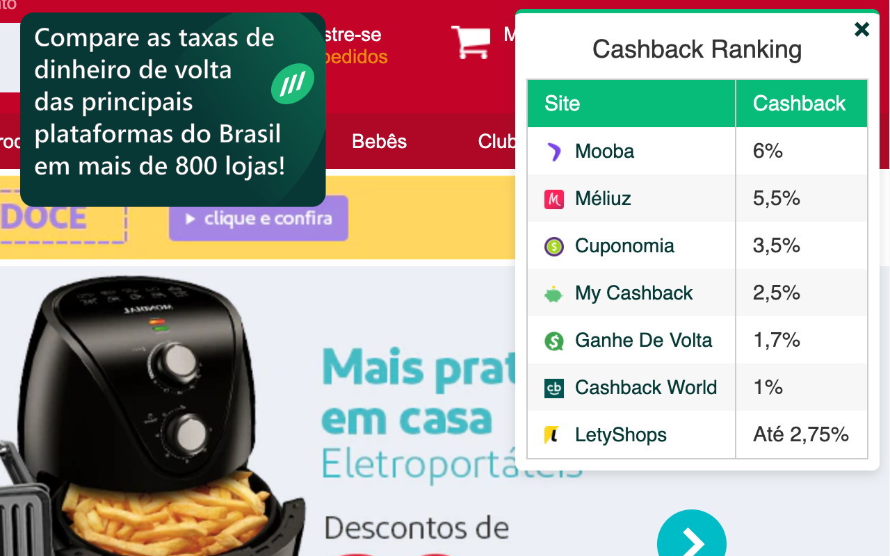 Cashback Ranking: Comparador de Cashbacks Preview image 4