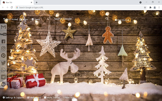 Christmas Decorations Wallpaper New Tab