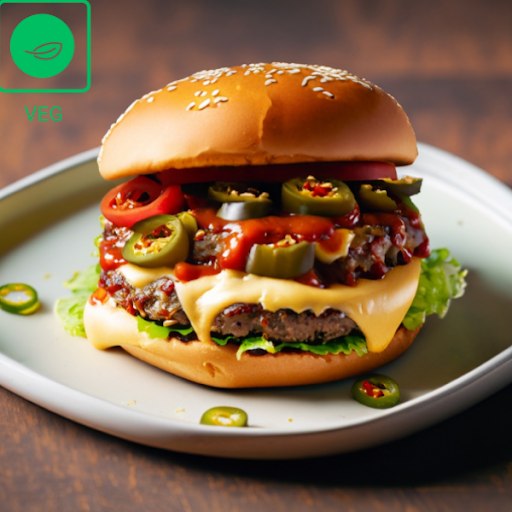 Veg Chilli Cheese Burger