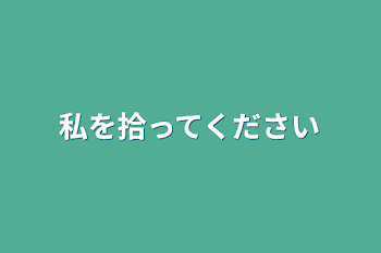 私を拾ってください