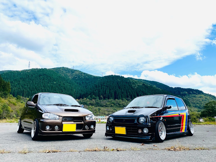 アルトワークスのHA21S・めいほう高原キャンプフィールド・PickUp Cars 2021・オッサン2人の珍道中に関するカスタム事例の投稿画像1枚目