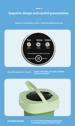 Title 5, Folding Washing Machine Small Learning. Perfect...