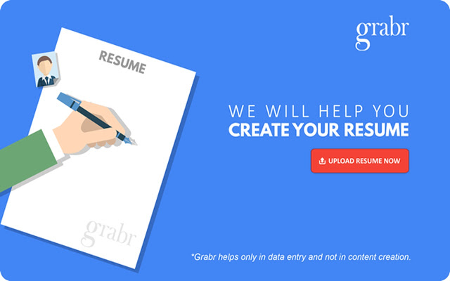 Grabr CV: Online Resume Builder chrome extension