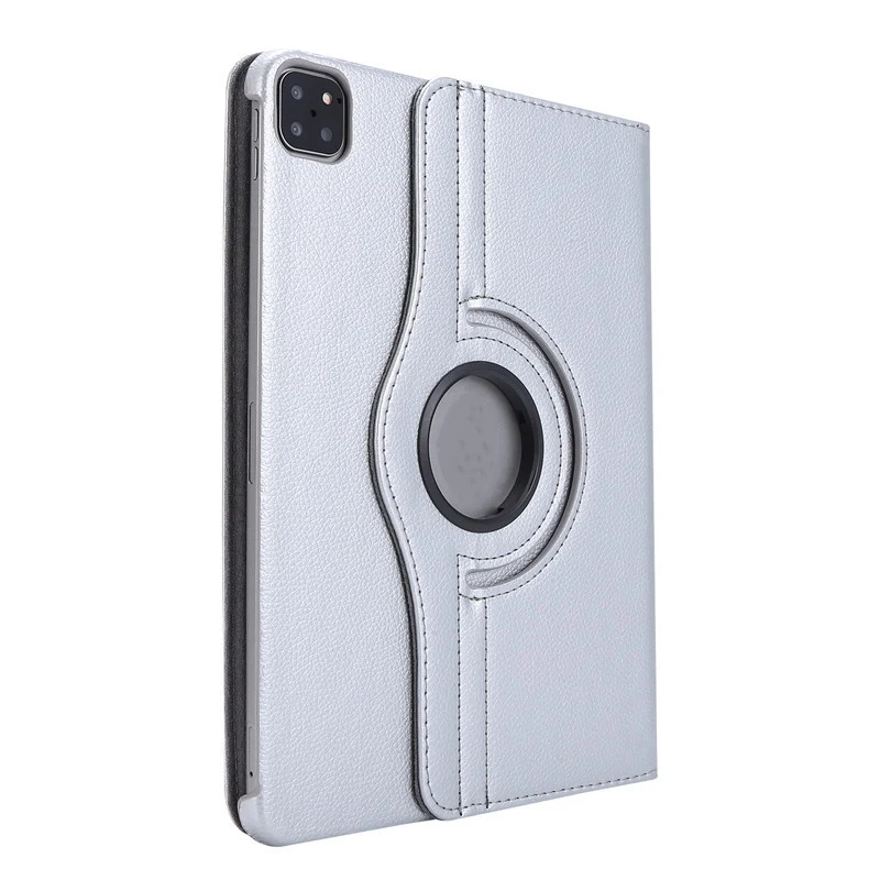 Étui plat en cuir grain litchi rotatif de protection. Protection complète, rotation à 360 degrés, design élégant et pratique, idéal pour votre appareil.