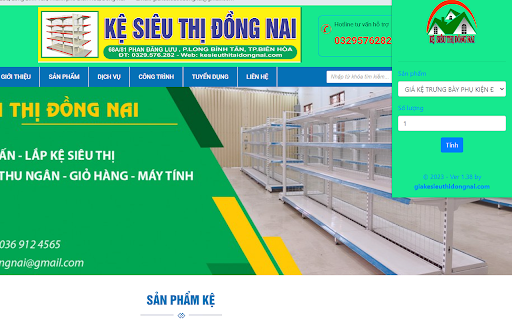 Dong Nai supermarket shelves