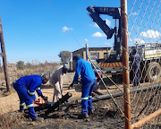 During the operation at Brazzaville informal settlement, an estimated R400,000 of electrical material was removed, including 11kV overhead lines, aluminium conductors and aluminium aerial-bundle conductors.