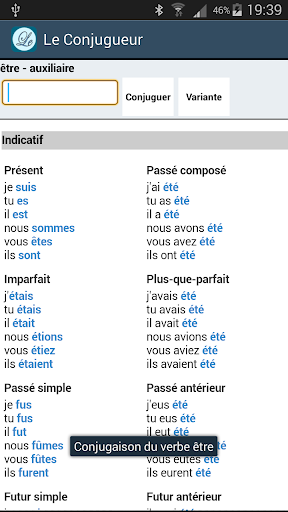 Le Conjugueur Conjugaison