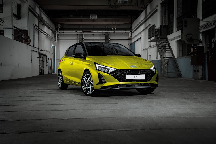 The refreshed i20 comes in a range of colours, including Lucid Lime.