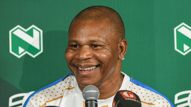 Royal AM coach John Maduka during the Royal AM press conference at Park Square on February 07, 2023 in Umhlanga.