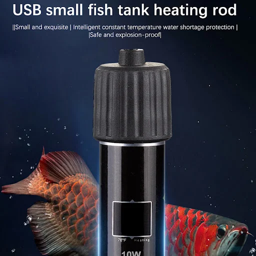 USB Mini Aquarium Heating Rod For Small Fish Tank 26°C Constant Temperature Aquarium Heater Submersible Thermostat Heate
