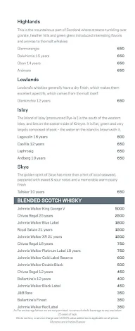 W Xyz Bar - Aloft menu 3