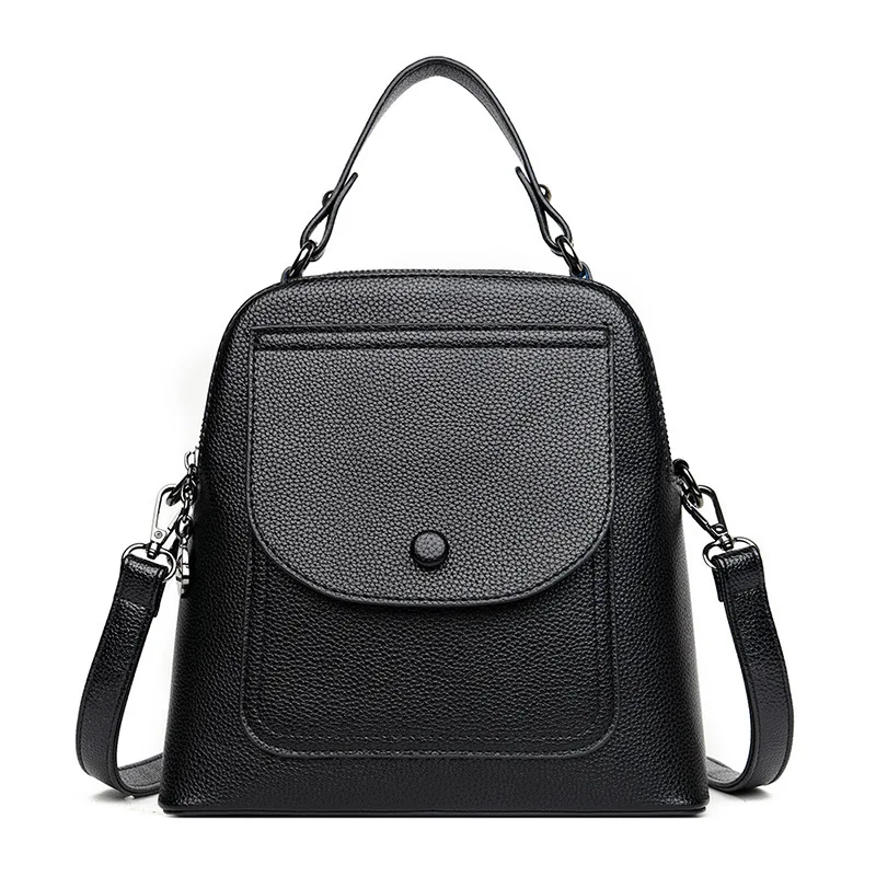 Sac à dos Vintage en cuir pour femme multifonction. Élégant et polyvalent, idéal pour la mode et l'usage quotidien. Parfait pour voyager et travailler.