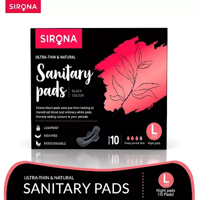 Sirona Ultra Thin Sanitary Night Pads (L) 290mm 1x10