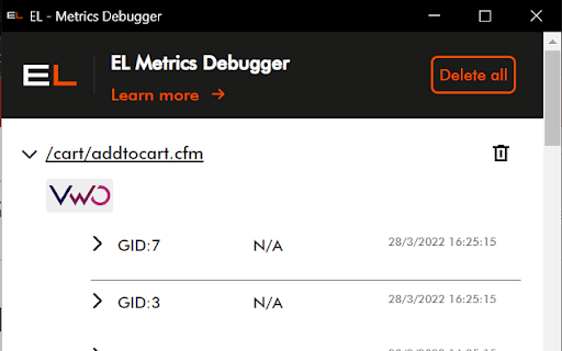 EL - Metrics Debugger