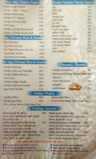 Menu Of Holiday Cottage Inn Khadakwasla Pune Magicpin