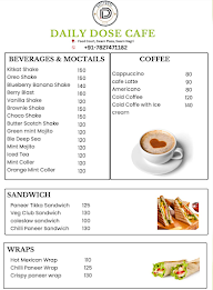 Daily Dose Cafe menu 1