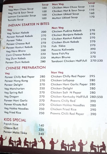 Mangal Enterprises menu 