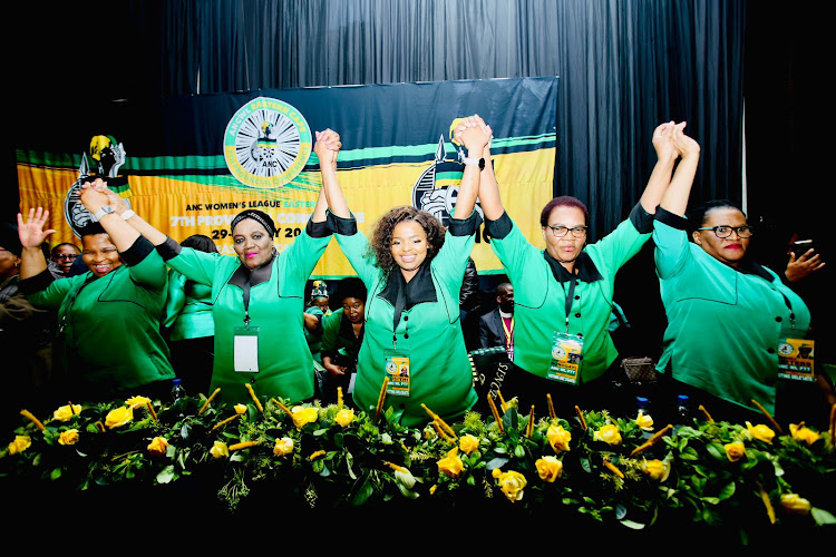 The Eastern Cape ANC Women’s League elected its new top five uncontested on Sunday. They are, from left, chair Ntandokazi Capa, deputy chair Clara Yekiso, secretary Siphokazi Sivuyise Mani-Lusithi, deputy secretary Nomakhosazana Nongqayi and treasurer Nonkqubela Pieters