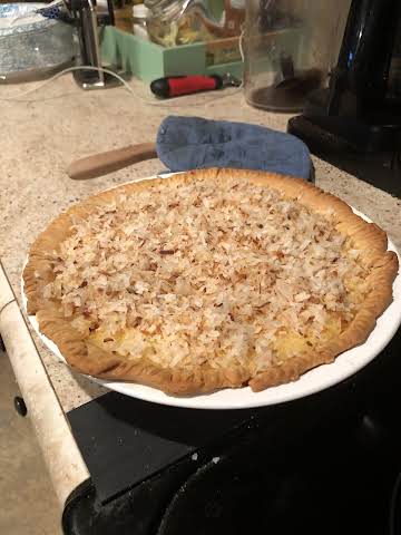 Grandma's Coconut Custard Pie