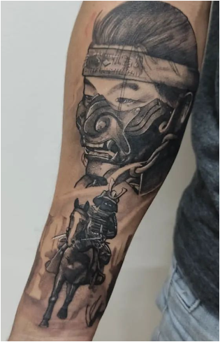 Samurai In The Horse Tattoo