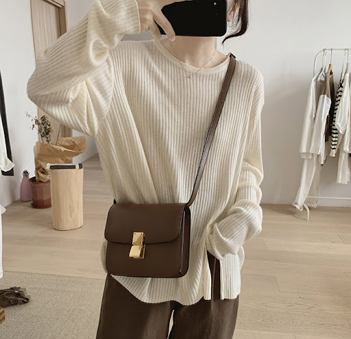 Title 14, Split Pullover Long Sleeve Cashmere Sweater
