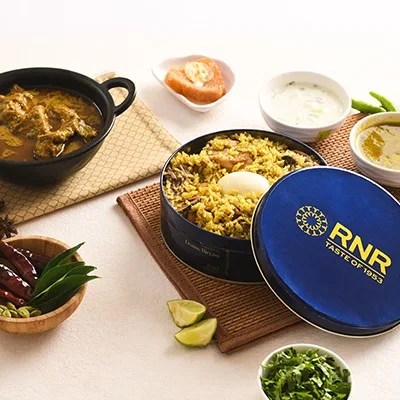 Donne Mutton Biryani with Nati Style Chicken Curry