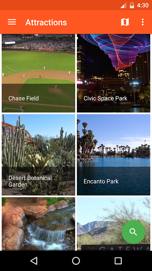 Android application Phoenix Travel Guide, Tourism screenshort
