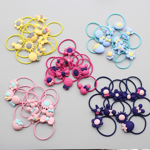 Title 3, Kids Hair Rope Princess Hair Ring Storage Porta...