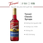 Siro Pha Chế Vị Dâu Tây Torani Classic Strawberry Syrup 750Ml Mỹ