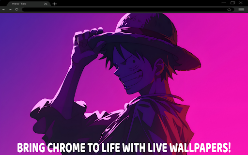 Purple Glow Luffy Silhouette Smirk Live Wallpaper