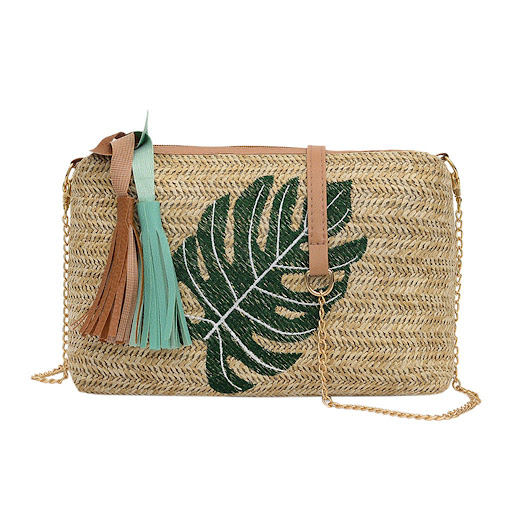 Title 1, Womens beach tassel straw bag perfect for summ...