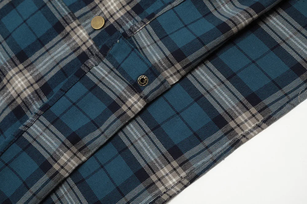 Title 10, Camicia uomo a quadri con inserti a contrasto, ...